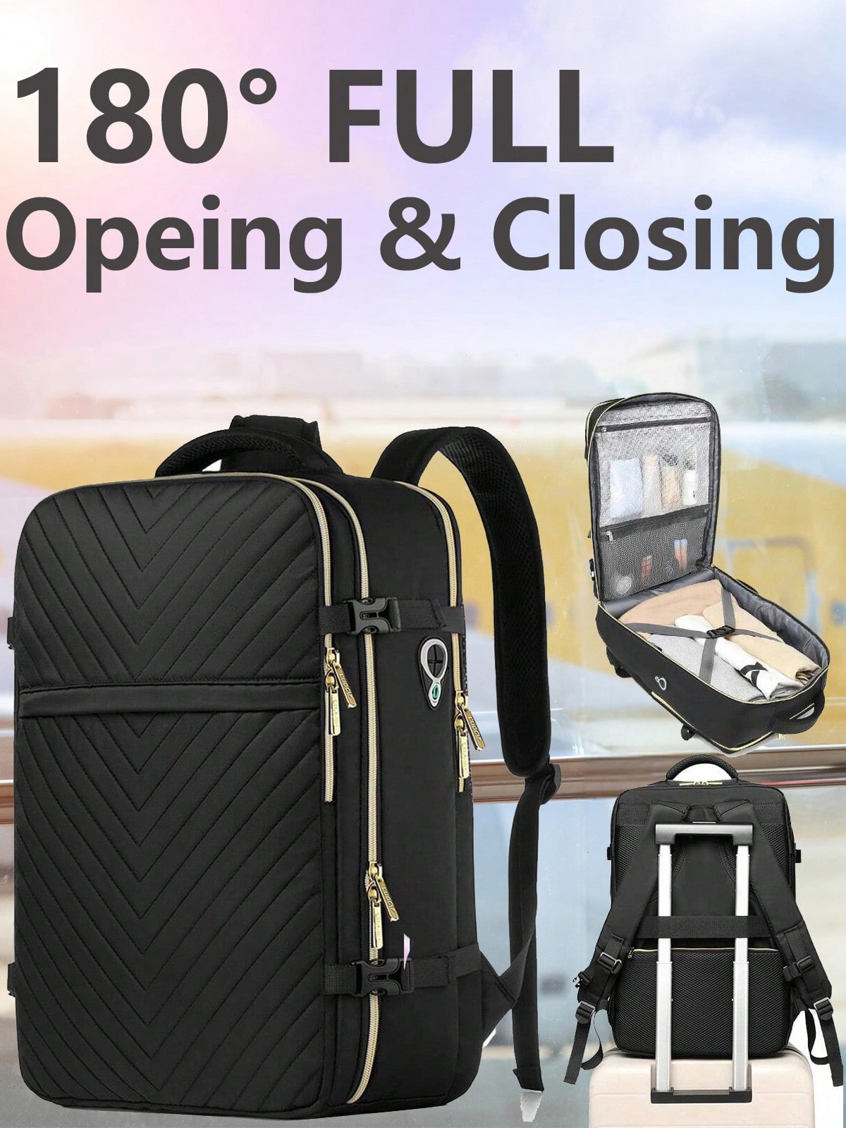 Women Bags Laptop - Großer Reise-Rucksack - Flugtauglicher, wasserdichter, diebstahlsicherer