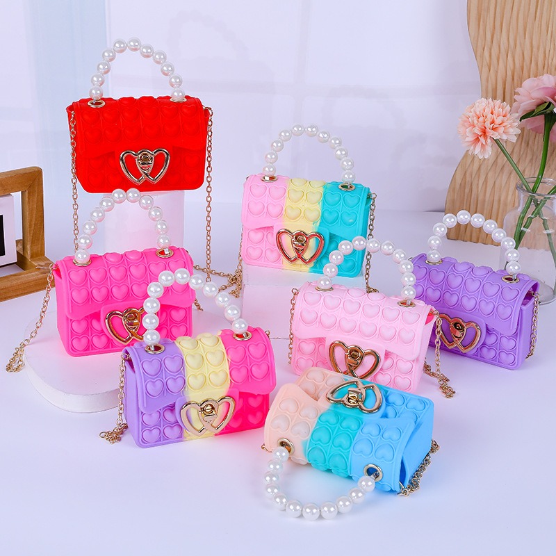 Women Bags Guess - Silikon Love Bubble Jelly Bag, Druckentlastende