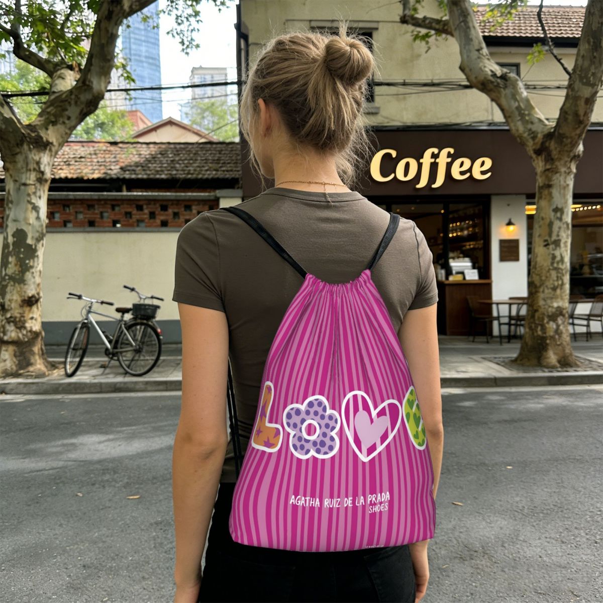 Women Bags Prada - Agatha Ruiz-De La-Prada Muster-Rucksäcke, lässige Kordelzugtaschen,
