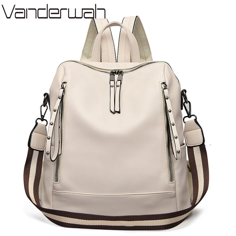 Women'S Bags Going Out - Marke Luxus Rucksäcke Weichem Leder Wasserdichte