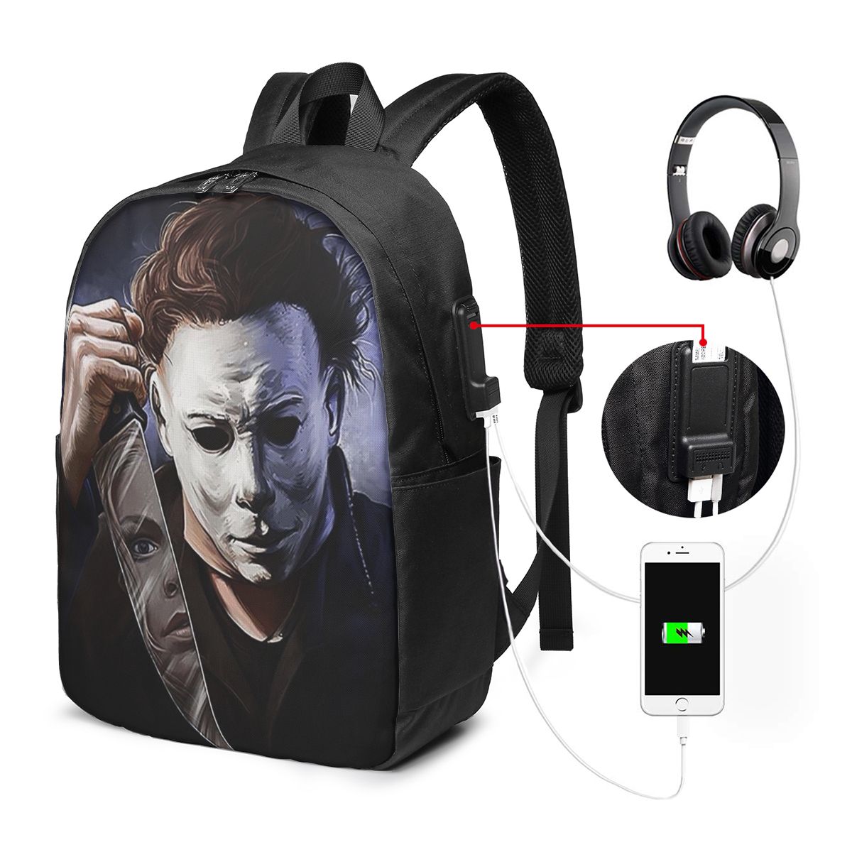 Womens Backpack - Michael Myers Rucksack, Reisetasche für Notebooks,