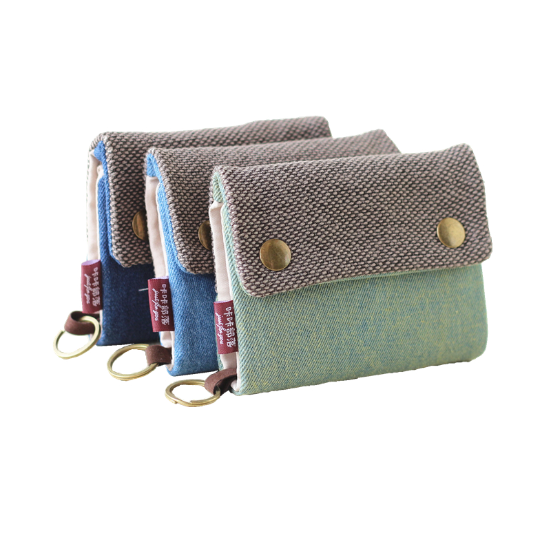 Women Bags Flipkart - Handgefertigte dreifache Stoff-Geldbörse für Damen und