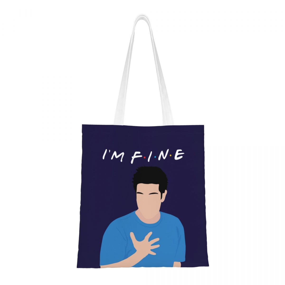 Women Bags Ross - I'm Fine Canvas-Einkaufstasche, umweltfreundlich, großes Fassungsvermögen,