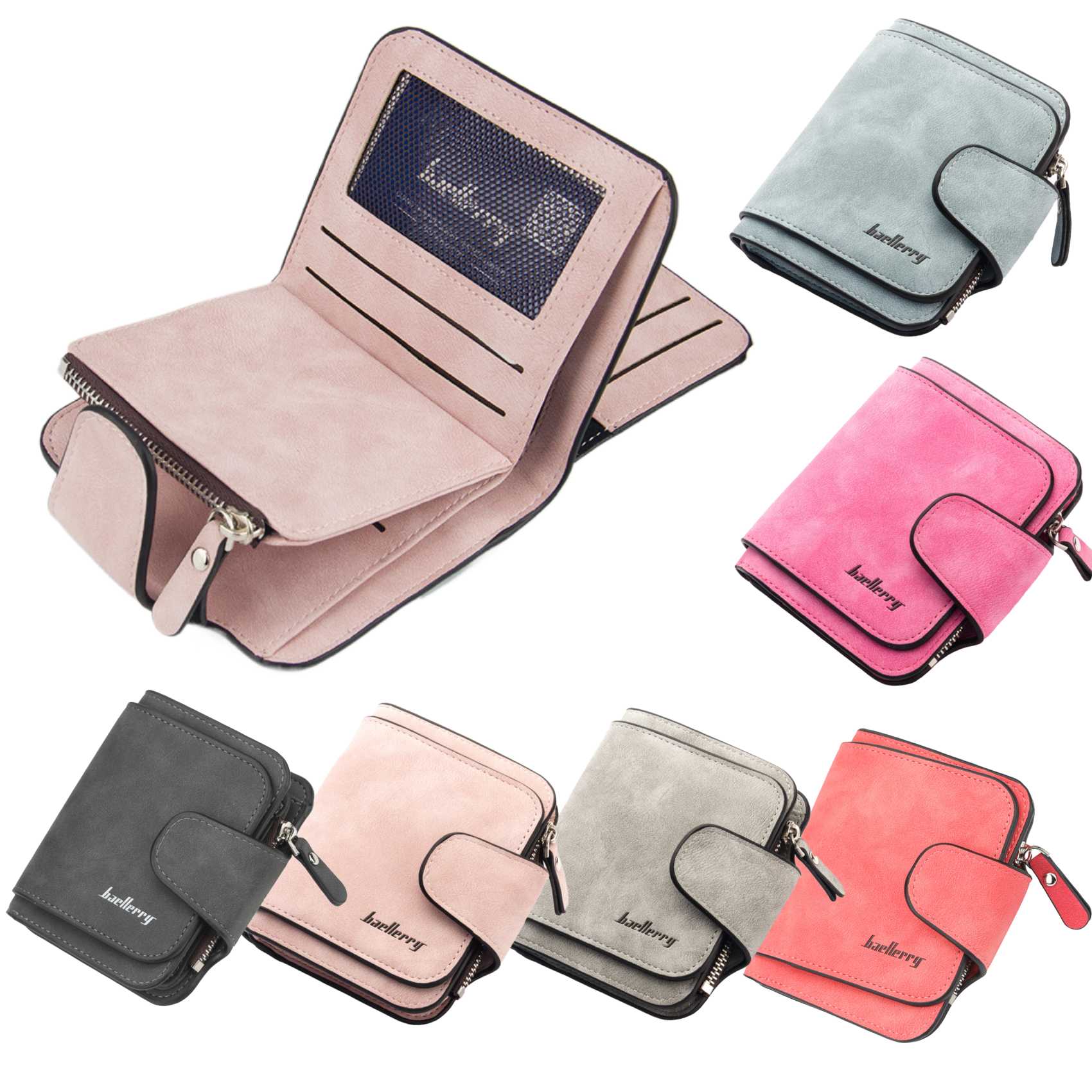 Women Bags Guess - Schnalle Schleifleder PU Damen Kurze Geldbörse