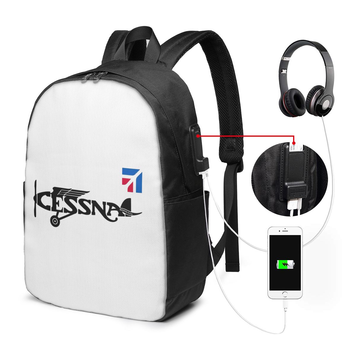 Cessna Logo Rucksack, Reisetas – Women Bags Laptop Bewertung und Preis