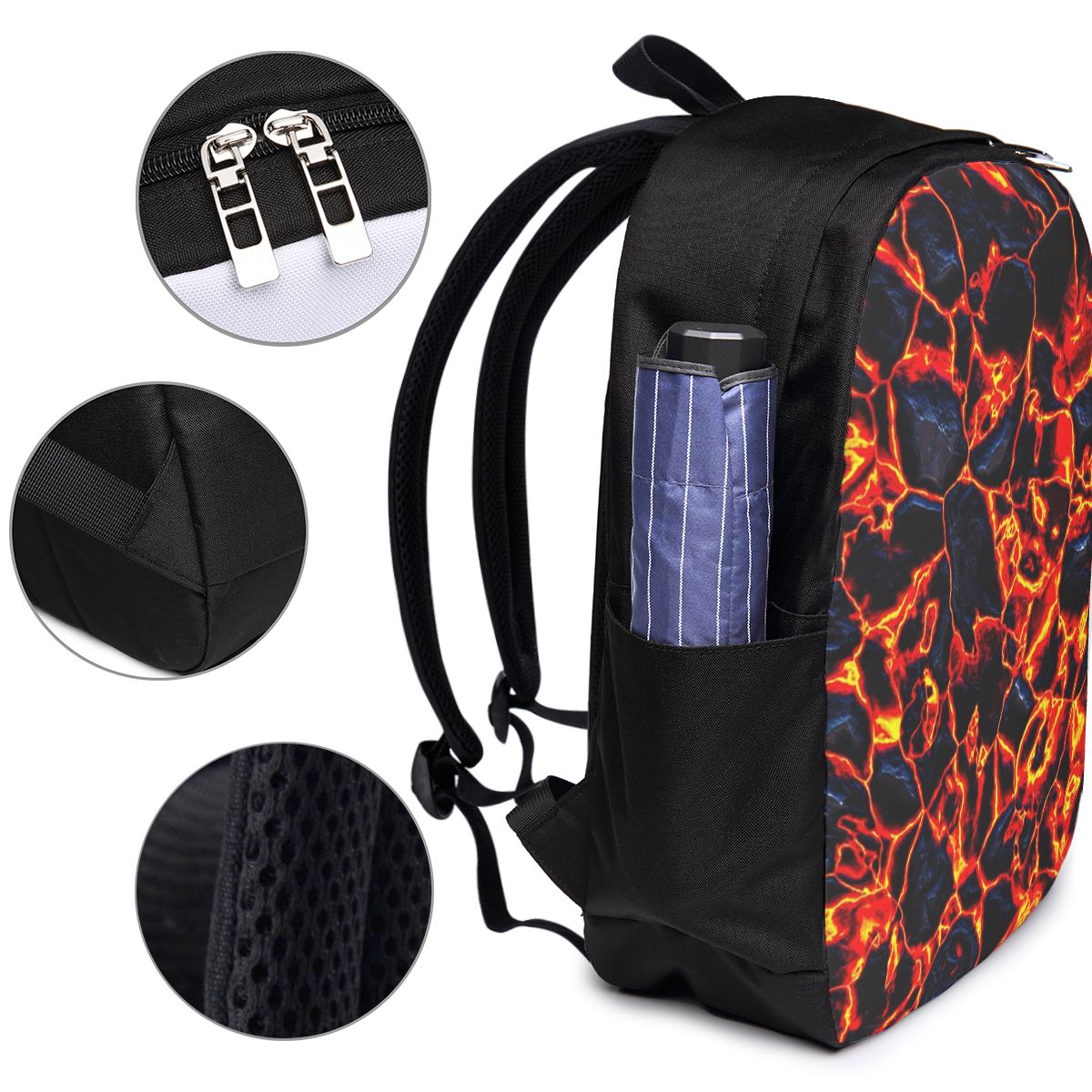 Magma-Vulkan-Lava-Feuer-Rucksa – Women Bags Laptop Bewertung und Preis