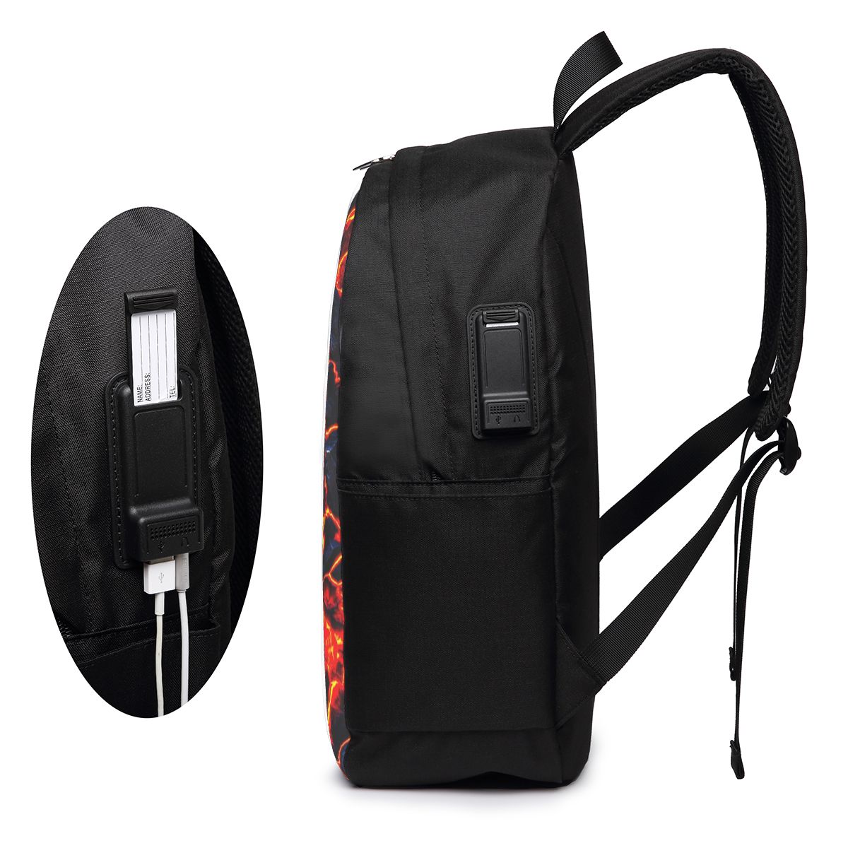 Magma-Vulkan-Lava-Feuer-Rucksa – Women Bags Laptop Bewertung und Preis