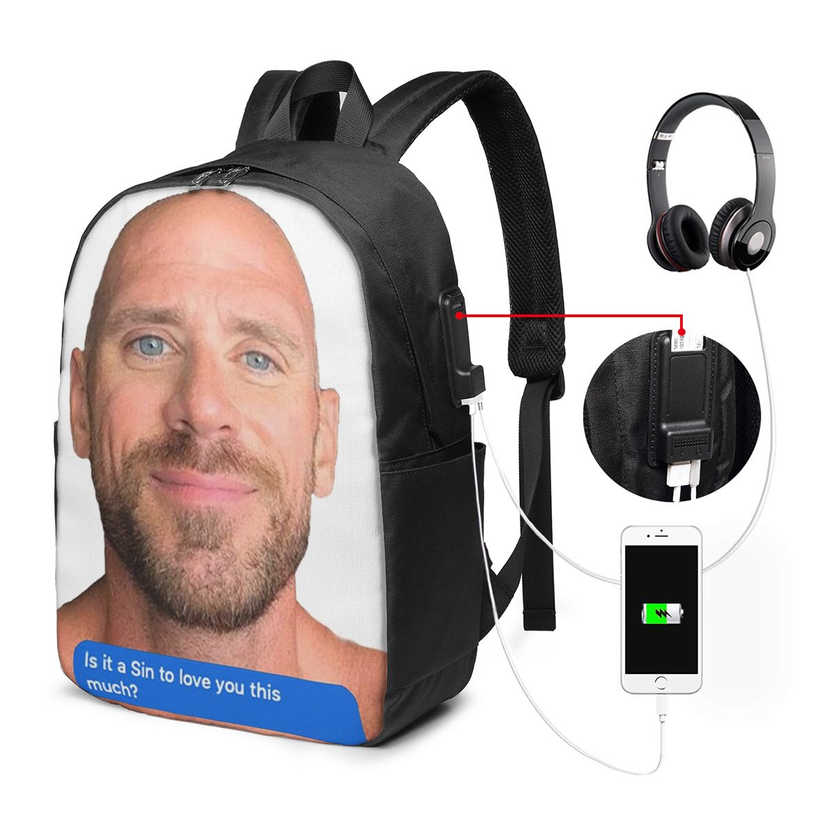 Johnny Sins Flirty Text Bubble – Womens Backpack Bewertung und Preis