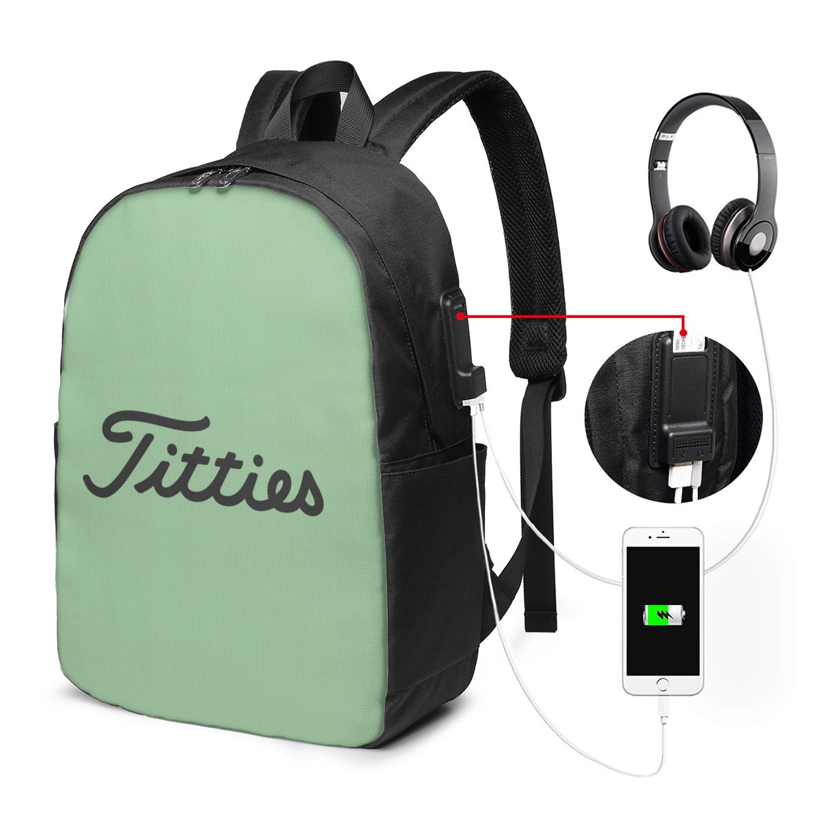 Titties Golf Ball Rucksack, Re – Women Bags Laptop Bewertung und Preis