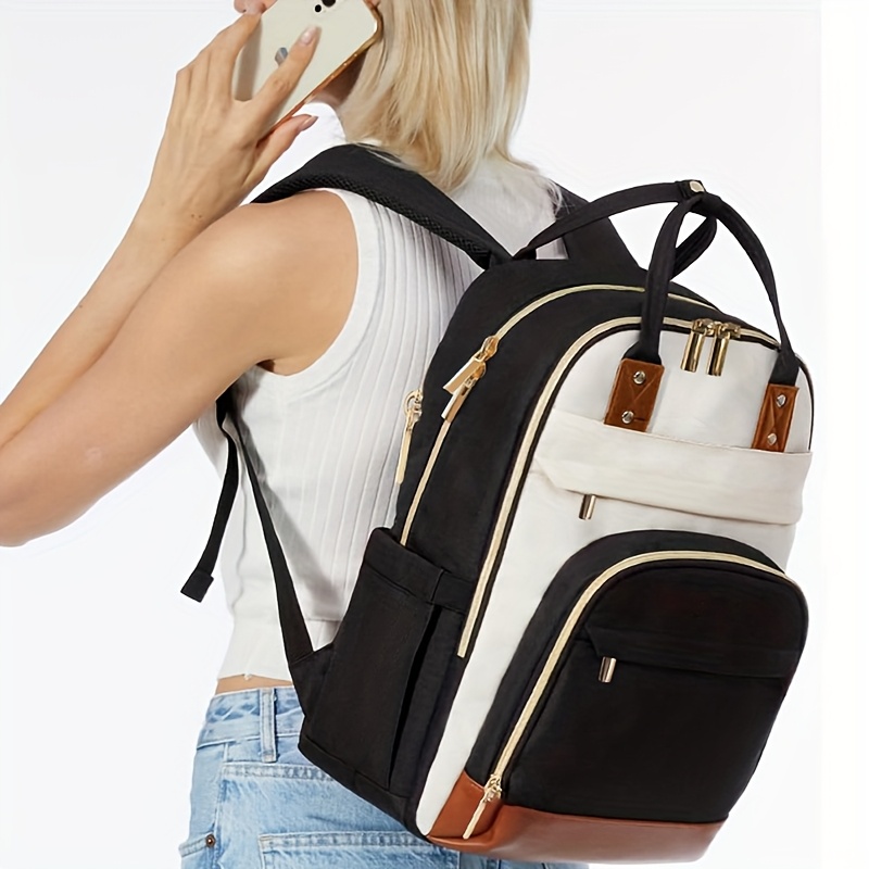Zweifarbiger Laptop-Rucksack f – Women Bags Laptop Bewertung und Preis