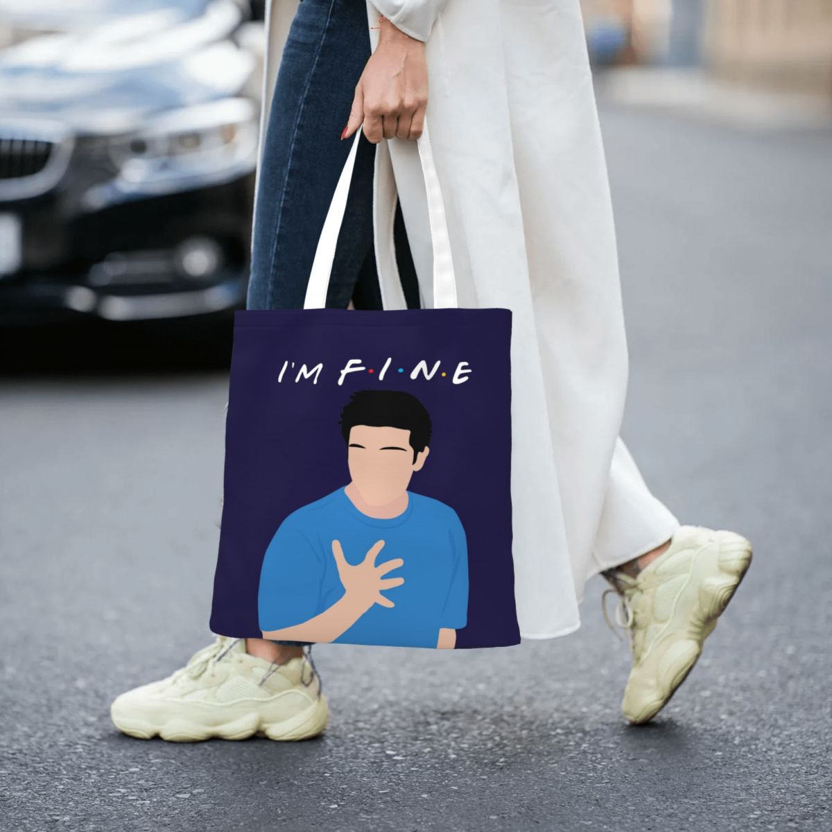 I'm Fine Canvas-Einkaufstasche – Women Bags Ross Bewertung und Preis