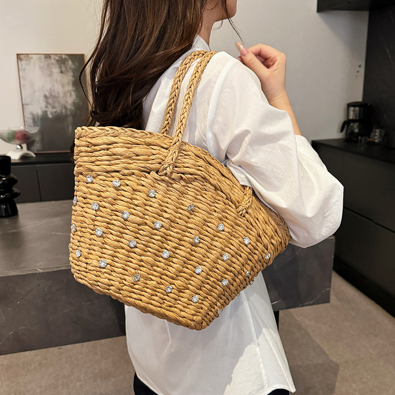 Straw Woven Diamond High Quali – Women Bags Branded Sale Bewertung und Preis
