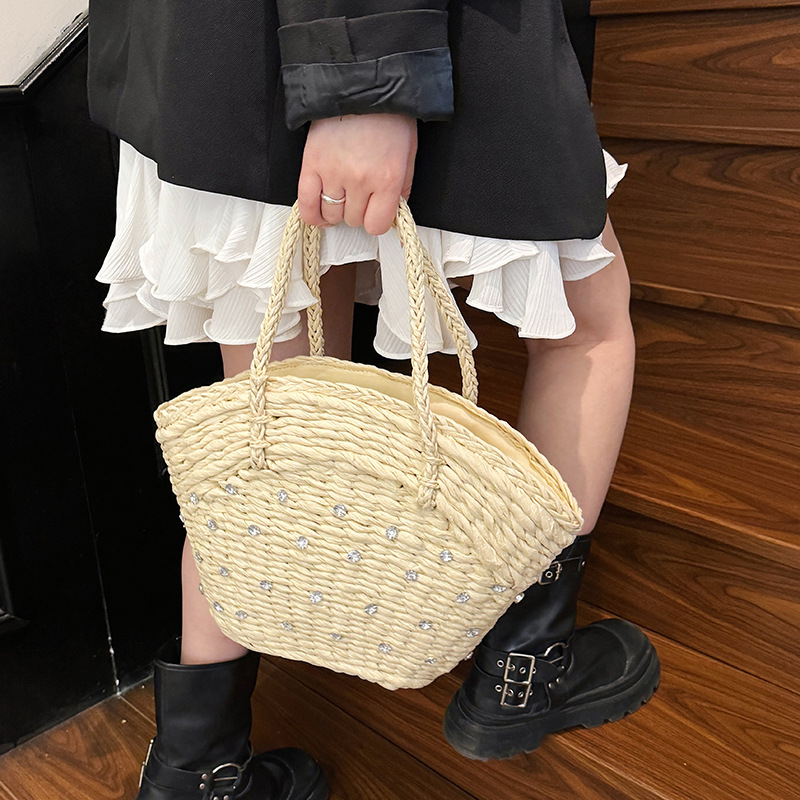Straw Woven Diamond High Quali – Women Bags Branded Sale Bewertung und Preis