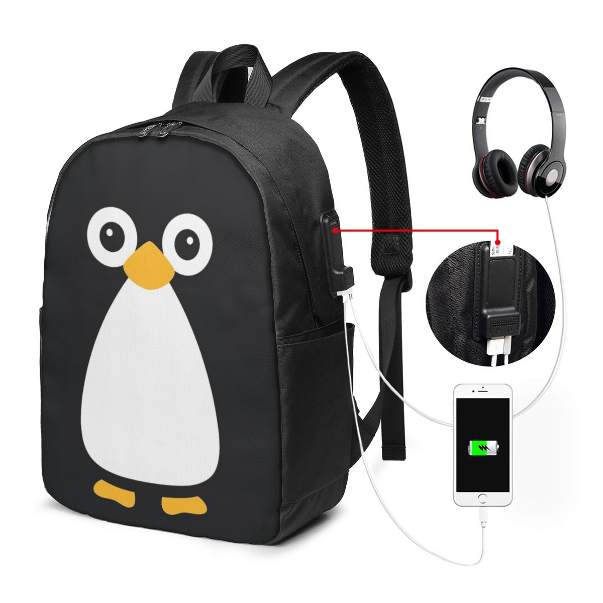 Niedlicher Vektor-Pinguin-Ruck – Women Bags Laptop Bewertung und Preis